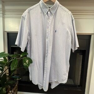 Ralph Lauren Men's Seersucker Button Down Shirt XL